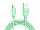 Tellur Silicone USB to Type-C cable 3A, 1m, green