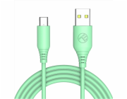 Tellur Silicone USB to Type-C cable 3A, 1m, green