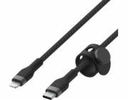 Belkin BOOST CHARGE Lightning/USB-C kabel, 3m, černý - odolný PRO Flex