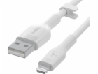 BoostCharge USB-A to Lightning silikonový kabel 2m, bílý