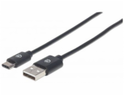 Manhattan USB-A – USB-C kabel USB 0,5 m černý (354912)