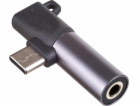 Akyga AK-AD-62 USB adaptér USB-C - Jack 3,5 mm + USB-C če...