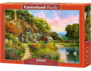 Castorland Puzzle 1500 Elements Village Cottage u jezera