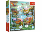 Puzzle 4v1 Jedineční dinosauři