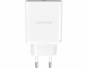 CANYON Nabíječka do sítě H-24, 1x USB-A, Quick Charge 3.0, 24W, bílá