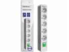 QOLTEC 50290 Power strip 5 sockets 1.8m White-grey