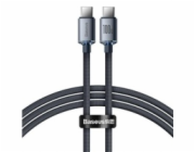 Baseus Crystal Shine Series nabíjecí/datový kabel USB-C / USB-C 100W 1,2m, černá