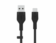 BoostCharge USB-A na USB-C kabel silikonový 1m, černý