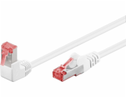 Goobay GOOBAY Patchcord S/FTP Kat. 6 Rovný / Úhlový 90 Bílý 5m