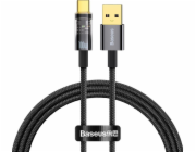 Baseus Explorer Series datový kabel USB-A/USB-C s inteligentním vypnutím 100 W 1m černá