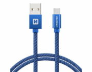 Swissten Datový Kabel Textile Usb / Usb-C 1,2 M Modrý