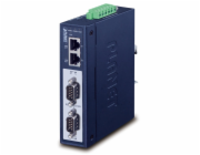 Planet MODBUS průmyslová brána RS-232/422/485 na IP, 2x COM, 100Base-TX, RTU/ACSII, -40až+75°C, 12-48VDC, IP30