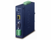 Planet průmyslový konvertor RS-232/422/485 na IP, 1x COM, 1x 100Base-FX/SFP, 9-48VDC, -40~+75°C, IP30, SNMP+Telnet