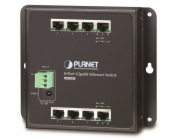 Planet průmyslový plochý switch 8x1Gb, 12-48VDC/24VAC, IP30, -10/60°C, fanless