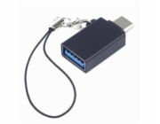 PremiumCord adaptér USB-C male - USB3.0  A female, OTG, černý s očkem na zavěšení