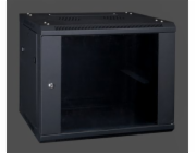 XtendLan WD-22U-65-BLACK XtendLan 22U/600x550, na zeď, dvoudílný, skleněné dveře