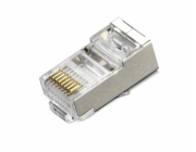 XtendLan Konektor STP RJ45 CAT5e, drát, stíněný, kulatý