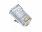 XtendLan Konektor UTP RJ45 CAT5e, drát, kulatý, 50µ