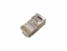 XtendLan Konektor STP RJ45 CAT5e, drát, stíněný, kulatý, 50u