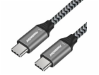 PREMIUMCORD Kabel USB 3.2 Gen 1 USB-C (M/M), bavlněný opl...