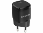 CANYON nabíječka do sítě H-20-05, 1x USB-C PD 20W, černá