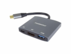 PremiumCord adaptér USB-C na HDMI, USB3.0,  PD, rozlišení...