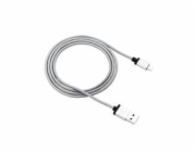 CANYON nabíjecí kabel Lightning MFI-3, opletený, Apple certifikát, délka 1m, tmavě šedý