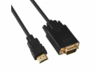 PremiumCord kabel s HDMI na VGA převodníkem, 2m