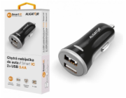 Chytrá nabíječka do auta ALIGATOR 3.4A, 2xUSB, smart IC, černá