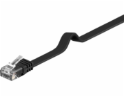 PremiumCord Plochý patch kabel UTP RJ45-RJ45 CAT6 1,5m černá