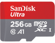 SanDisk MicroSDXC karta 256GB Ultra (150 MB/s, A1 Class 10 UHS-I) + adaptér