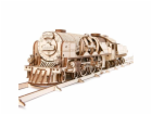 Hračka Ugears 3D dřevěné mechanické puzzle V-Express parn...