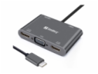 Sandberg 136-35 USB-C Dock 2xHDMI+1xVGA+USB+PD