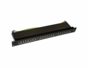 XtendLan Patch panel 19", 24 portů RJ-45, CAT6, stíněný, kovový kryt