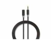 Nedis CABW22050AT10 - Stereofonní Audio Kabel | 3,5mm Zástrčka - 3,5mm Zásuvka | 1 m | Antracit