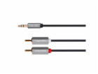 Kabel KRUGER & MATZ JACK 3.5 stereo/2xCINCH 5m KM1217 Basic