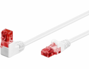 Goobay GOOBAY Patchcord U/UTP Kat. 6 Rovný / Úhlový 90 Bílý 3m