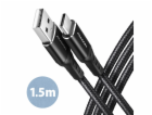 AXAGON BUCM-AM15AB, HQ kabel USB-C <-> USB-A, 1.5m, USB 2...