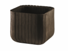 Květináč Cube Planter hnědý 29,5x29,5 cm