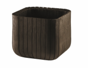 Květináč Cube Planter hnědý 29,5x29,5 cm