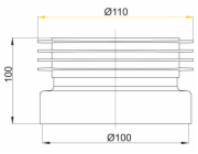 Manžeta WC přímá 110mm A99
