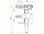 Ventil napouštěcí boční WC A15 3/8"