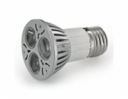 Whitenergy POWER LED žárovka | E27 | 3xLED | 3.5W | 230V | studená bílá | refl.