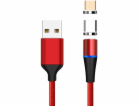 PREMIUMCORD Magnetický micro USB a USB-C nabíjecí a datov...