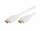 PremiumCord HDMI High Speed + Ethernet kabel,bílý, zlacen...