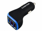 CANYON auto nabíječka C-08, 1xUSB-C (PD 18W) + 2xUSB-A, v...