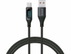 SAVIO USB - USB-C cable with display  CL-172  1 m  black