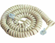 Twisted 2m White Telefon Cable (Tel0032F-2,1)