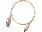 SilverStone USB-A - USB-C USB kabel 0,5 m zlatý (52033)