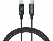 SAVIO USB-C - USB-C cable with display  CL-174  1 m  black